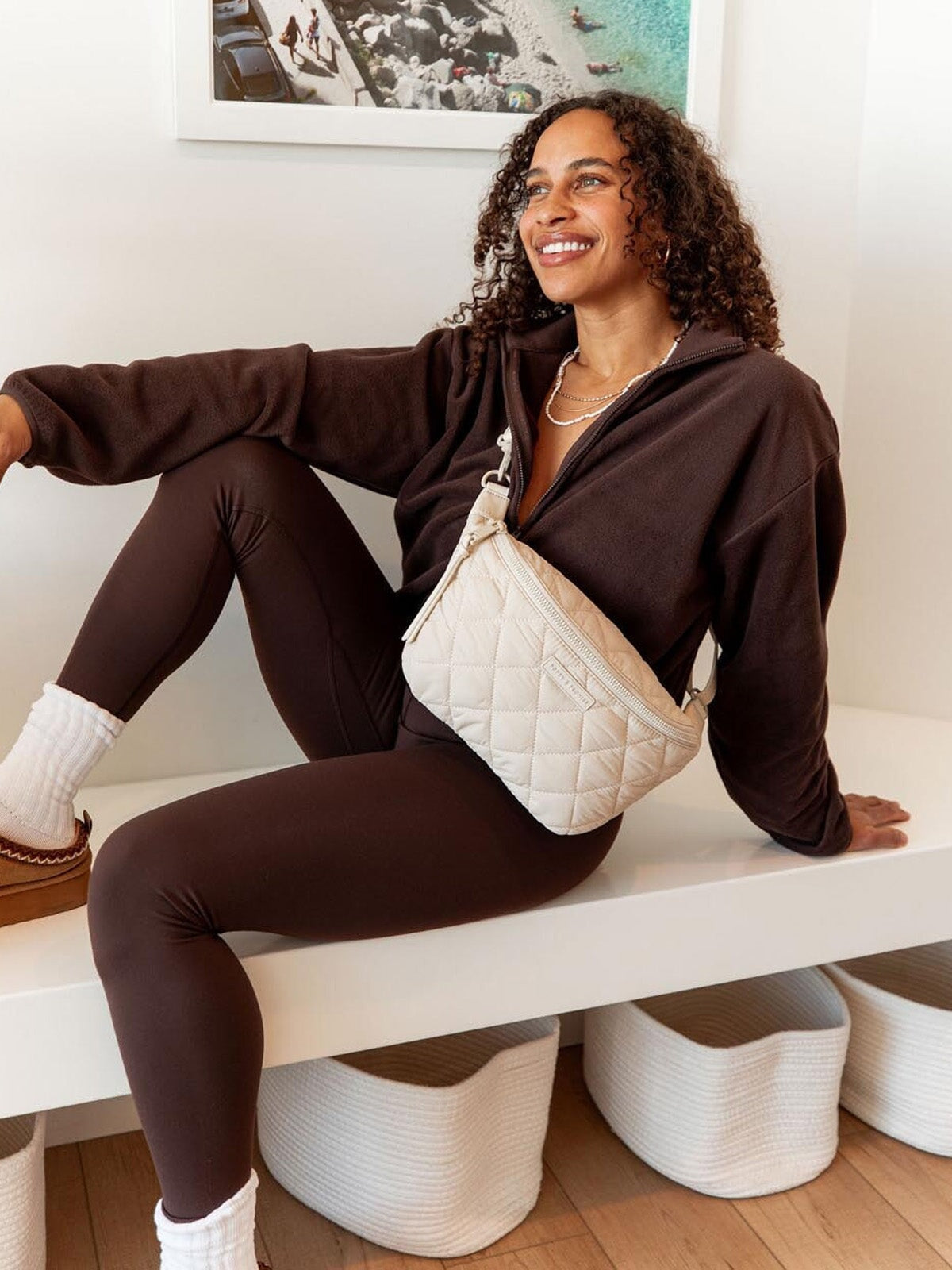 Quilted Large Sidekick Cream