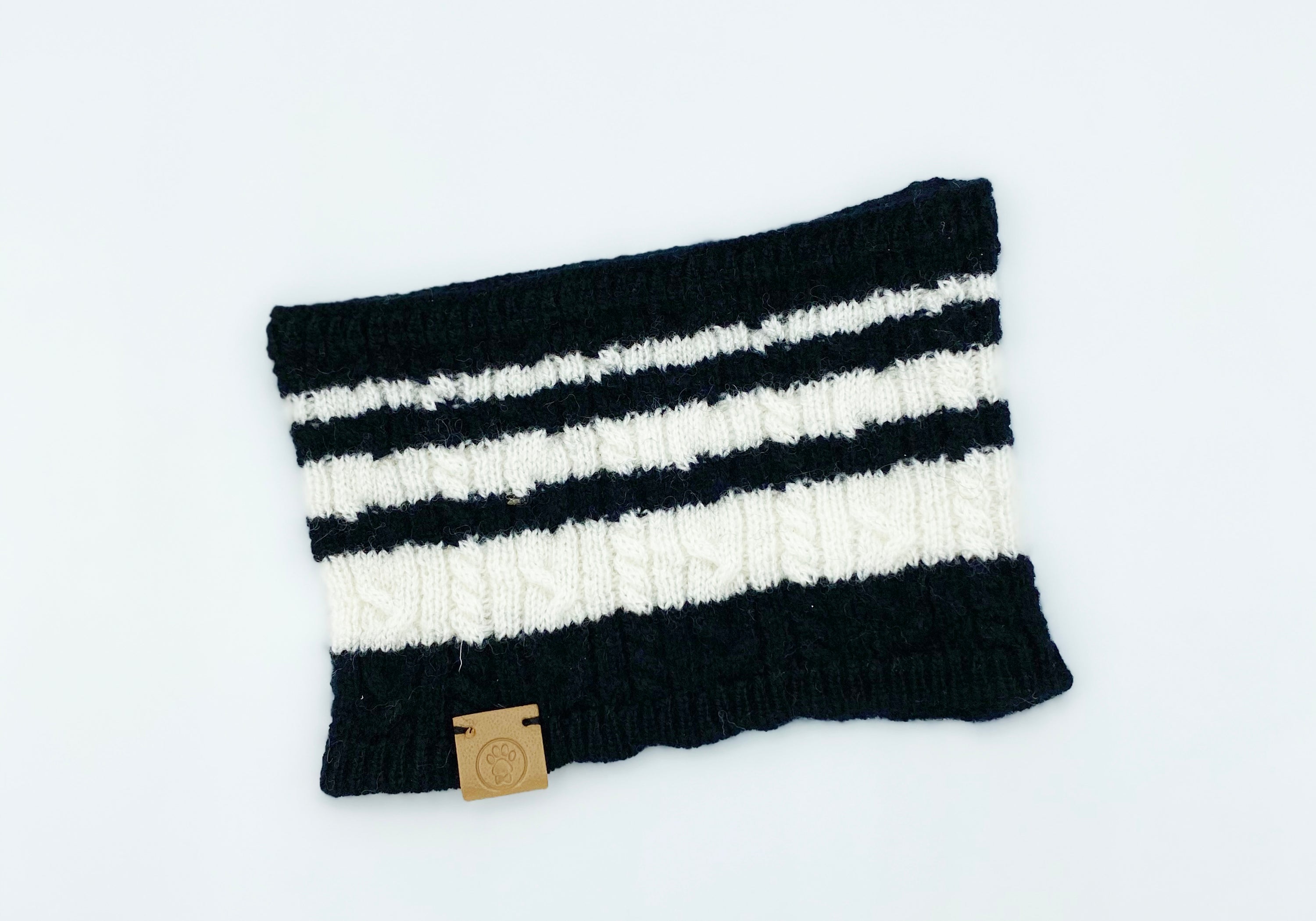 Cashmere Blend Scarf sets for Pets and their humans, Black and White